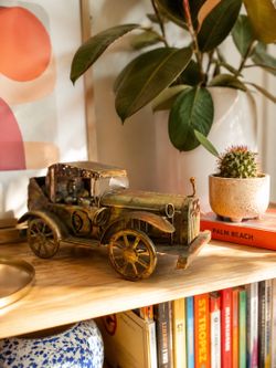 Vintage Car Copper Tin Music Box