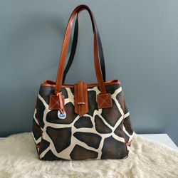 Dooney & Bourke Giraffe Print Tote Bag