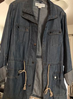 LIZ CLAIRBORNE JEAN LIKE LIGHT JACKET SIZE XL  NWT $20