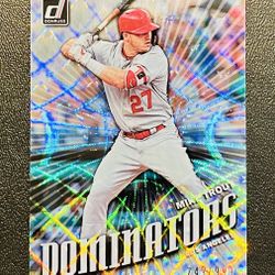 2019 Donruss Baseball Mike Trout Dominators Holo /999 Angels