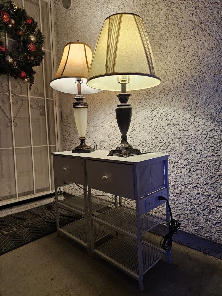 Nice End Tables/Nighstands & Lamps