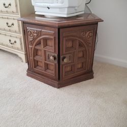 Small Antique TV Storage Stand