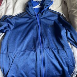 *BEST OFFER* Blue Adidas Zip-Up Hoodie Size L