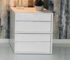 White 2-Drawer Storage Units — $30 Each
