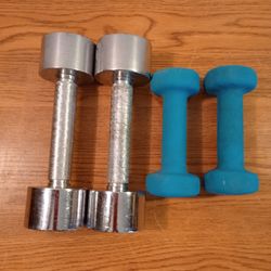 Two Sets Of Dumbbells 5 lbs And 2lbs