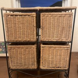 Rattan  4 Drawer Box