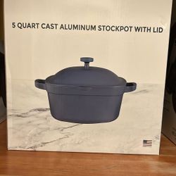 5quart Cast Aluminum Stockpot With Lid 