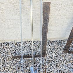 3 Metal Mixing Paddles Paint Mud Mixer and a L-square