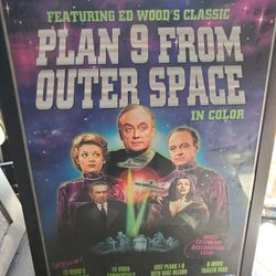 Super cool 27 x 40 plan 9 from outer space framed poster. Color Release of Film Poster 

This poster is from when legends films colorized plan 9 for D