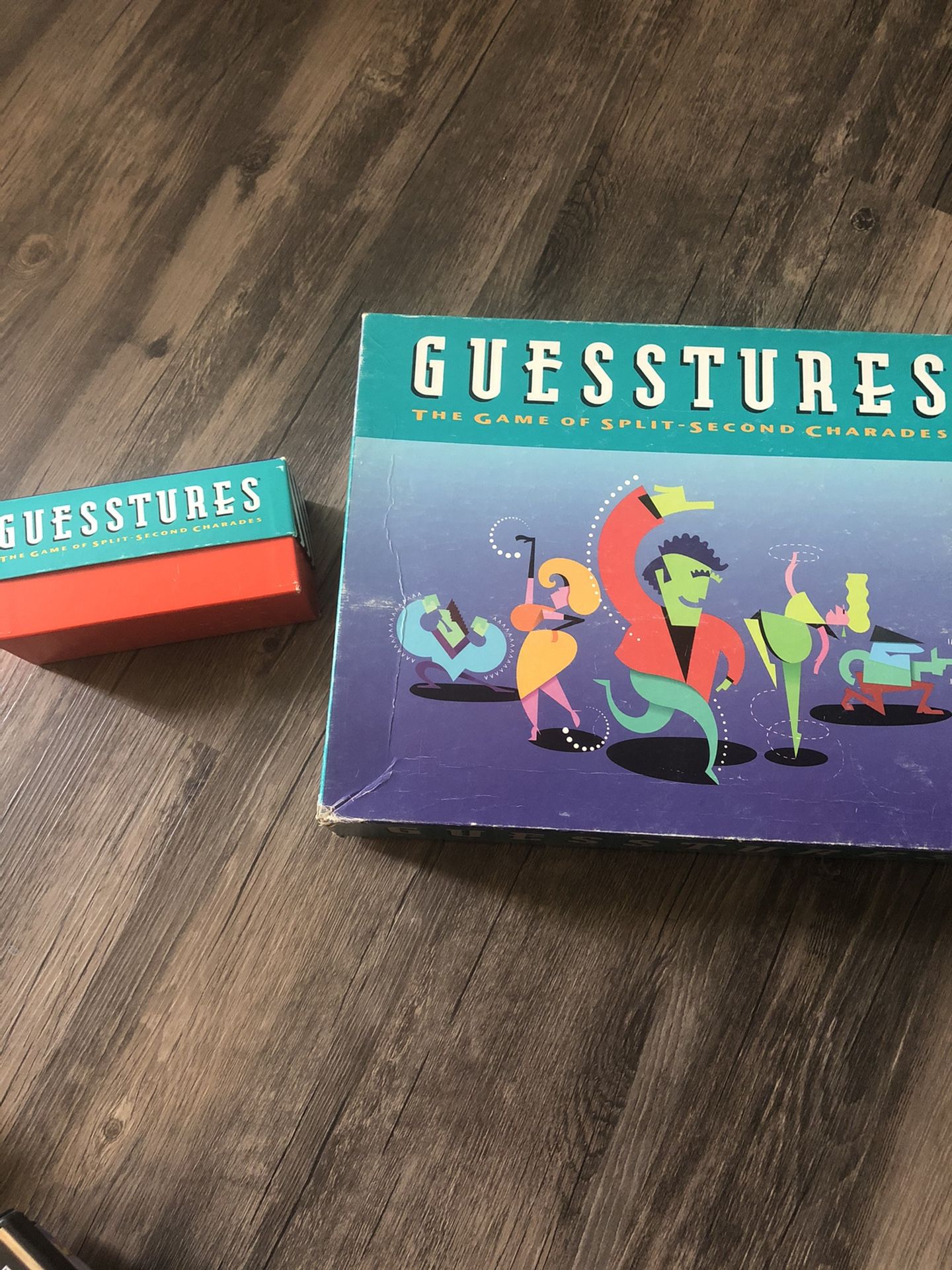 Board games, Guesstures, plus extra box of cards