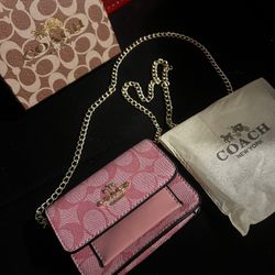 Pink Mini Coach Purse 
