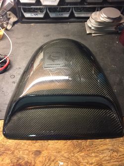 Carbon fiber hood scoop