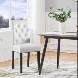 White Dining Chairs  (set Of 2)