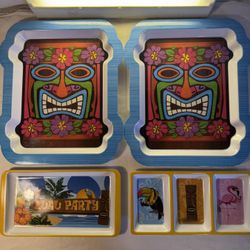 Melamine Tiki Trays 