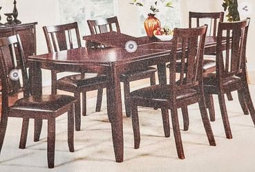 7 piece Wood butterfly leaf Dining set