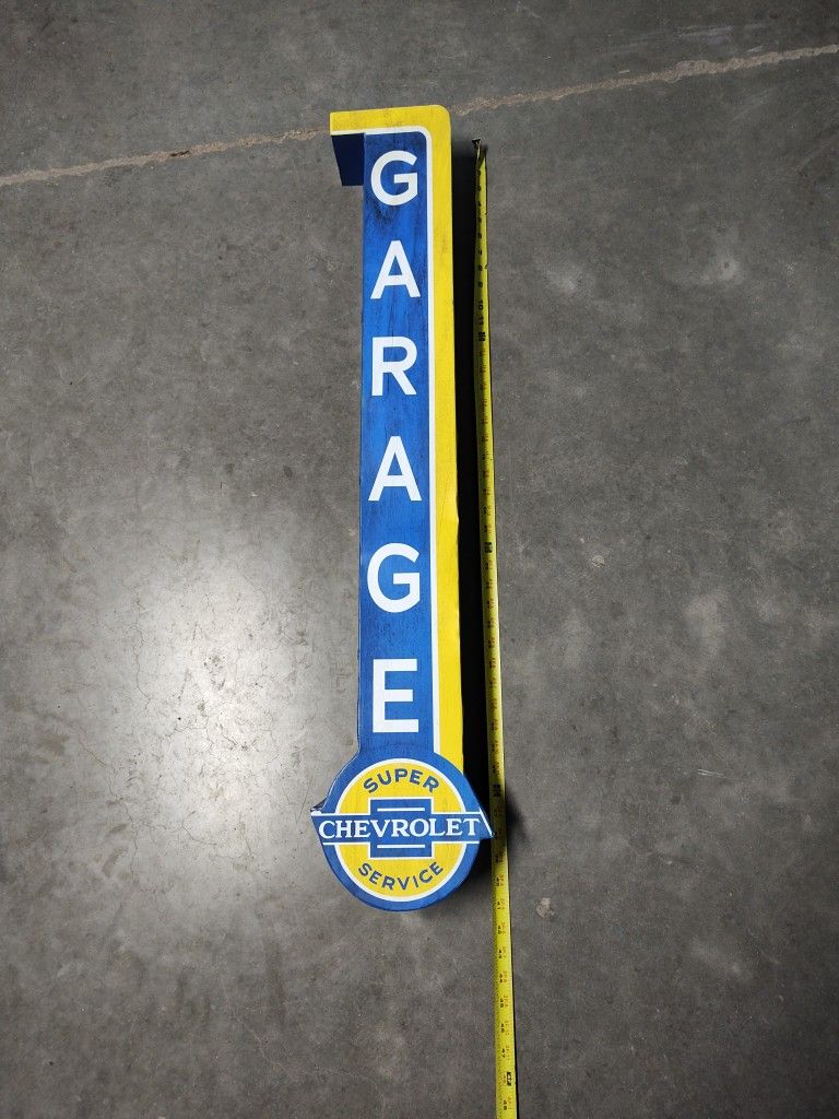 Man Cave Chevy Garage Lighted Sign