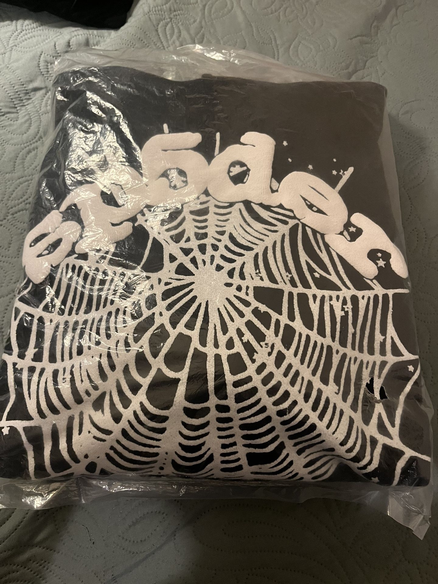 Sp5der hoodie black/white