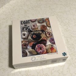 Buffalo Games Donut Doug the Pug 750 Large Piece Jigsaw Puzzle 24 x 18