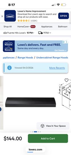 New Never Used Kitchen Range Hood. Broan 30 Inch Convertible.