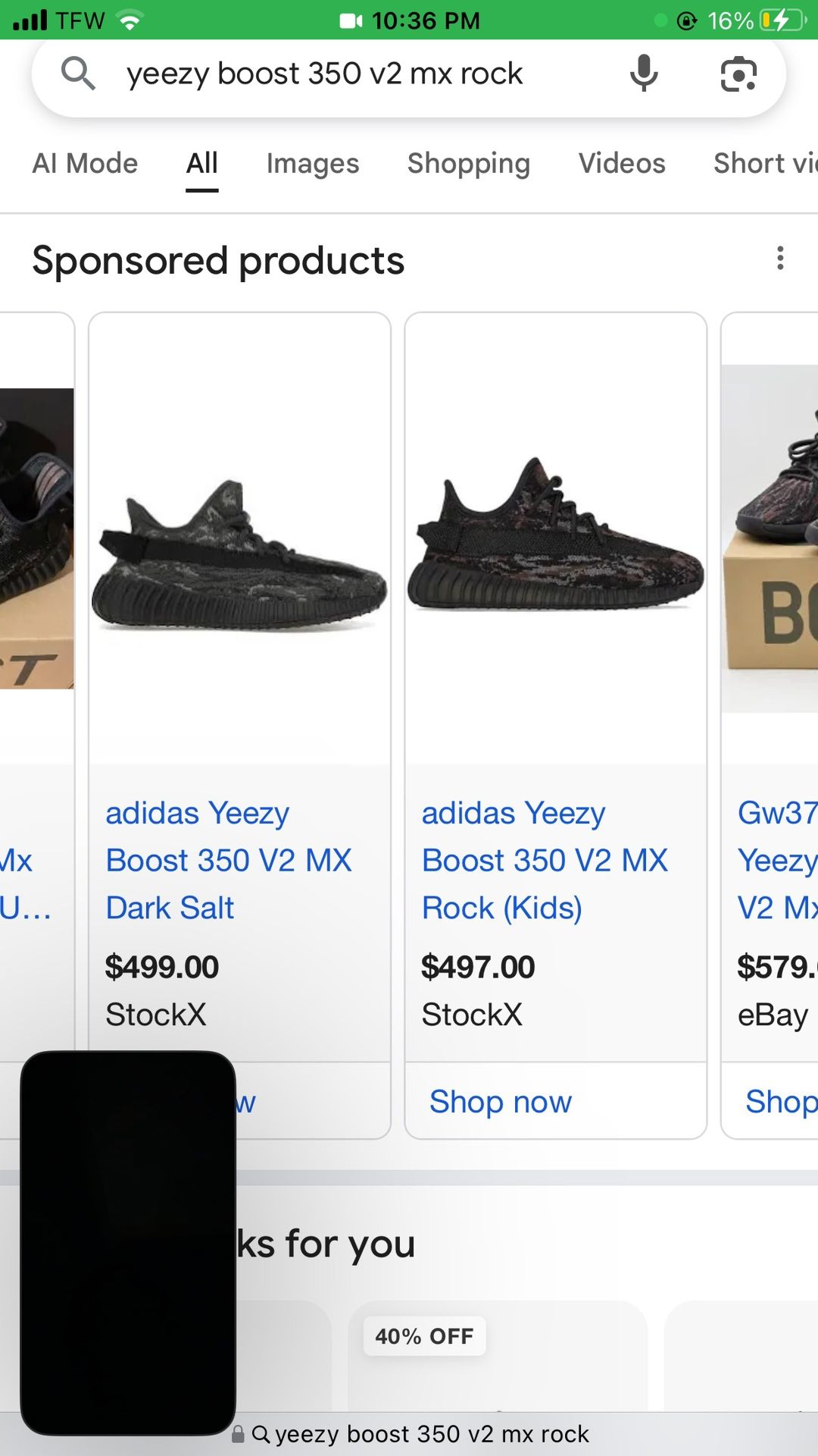 Yeezy boost 350 mx rock sz 9