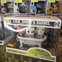 Funko Pop Lock Shock And Barrel Nightmare Before Christmas Disney Halloween Horror Hot Topic Exclusive 