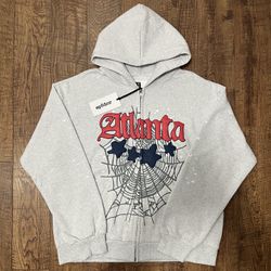 Size M Gray Atlanta Sp5der Zip Up (BRAND NEW)