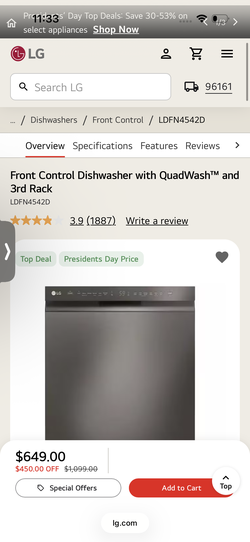 New dishwasher