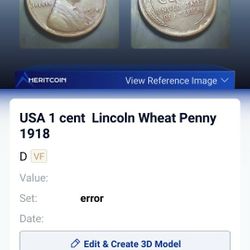 1918 D Penny Beautiful Coin 