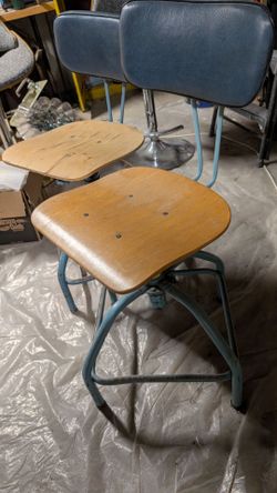 Vintage Industrial Drafting Stools
