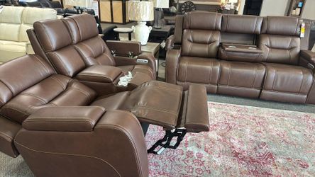 OM• $38 Initial • Brand New Power Reclining Sofa And  Loveseat