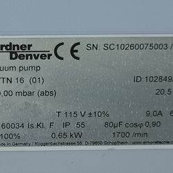 GARDNER DENVER V-VTN 16 VACUUM PUMP