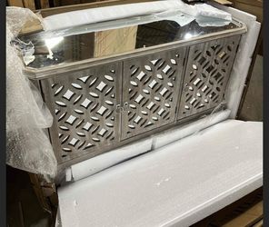 Charly 3-Door Mirror Accent Cabinet