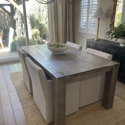 Set Of 4 RH Ellison Track Arm Fabric Dining Armchair