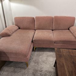 Pink Chaise Lounge Sofa