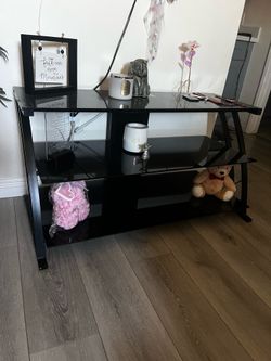 Glass entertainment center