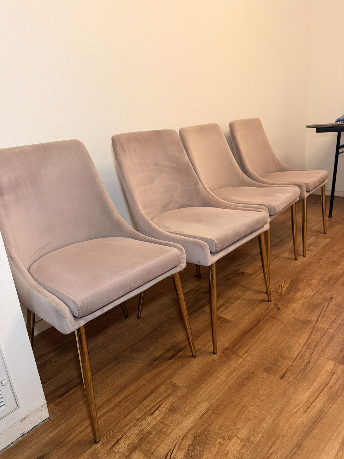 Blush/ Lavender Velvet Dining Chairs 