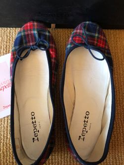 Famous Repetto size 36 Tartan Ballet Flats
