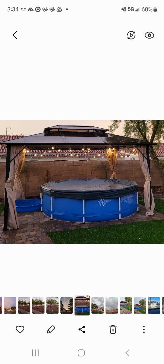 10' INTEX Pool w/ Cover & Vqcumn, 