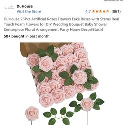 Artificial 25 Foam Roses