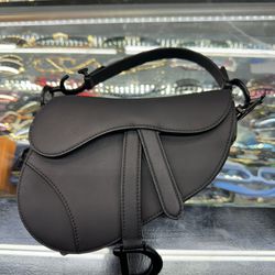 Gucci Dior Matte Black Saddle Bag