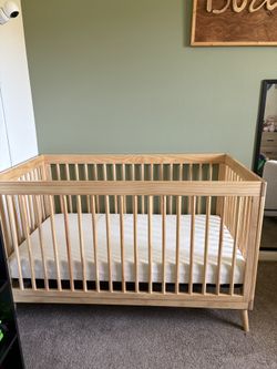 Crib and Crib mattress