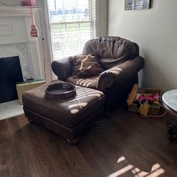 Couch & Chair With Ottoman