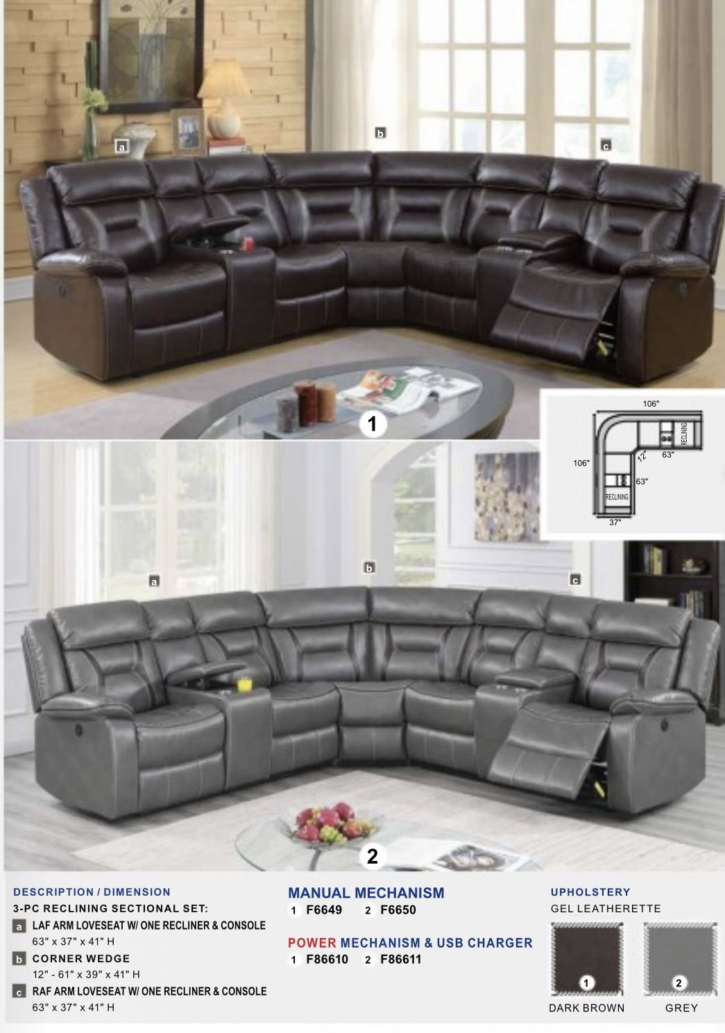 New Recliner Sectional Sofa Couch 