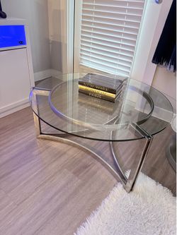 Glass coffee table