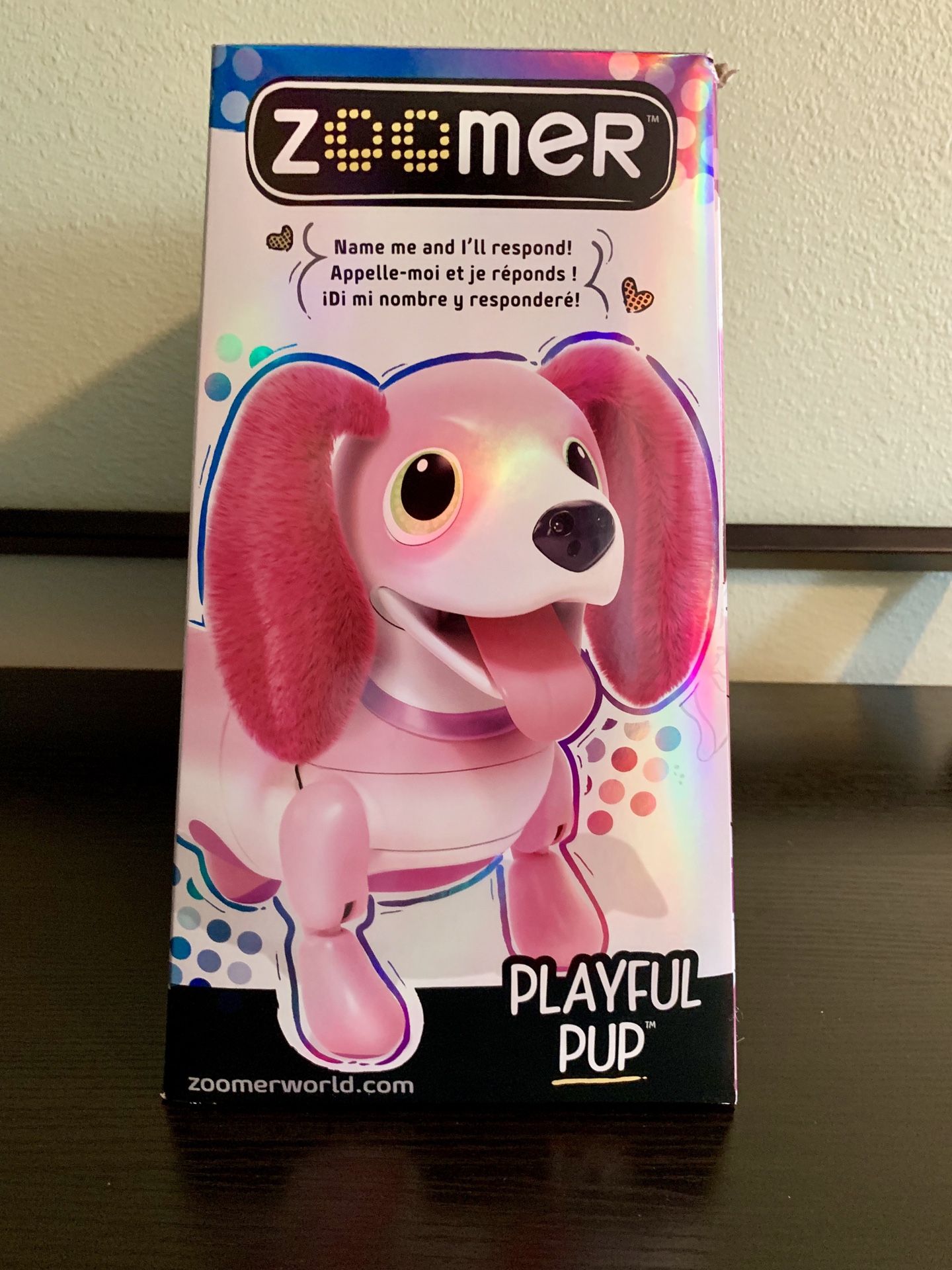 Pink zoomer playful deals pup