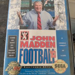 Vintage John Madden Football 93 For Sega Genesis Video Game