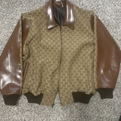 Custom Leather Trim Jacket