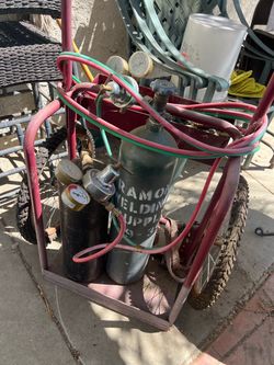 oxygen and acetylene tanks