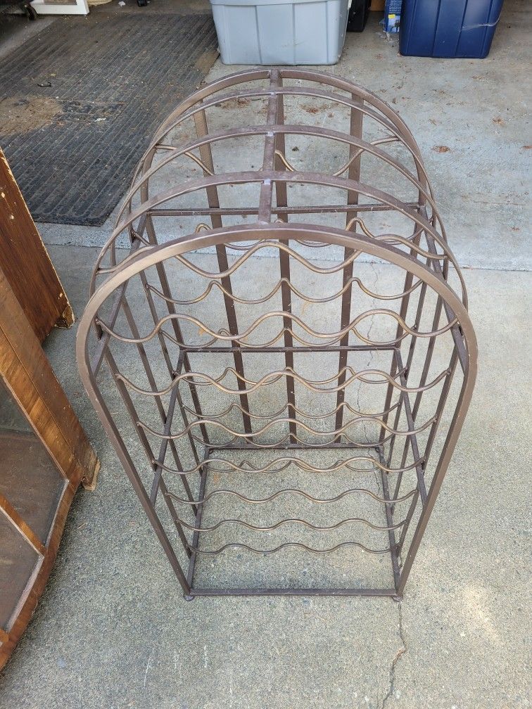 Metal Wine Rack $30  34"tall 17"wide  13" Deep