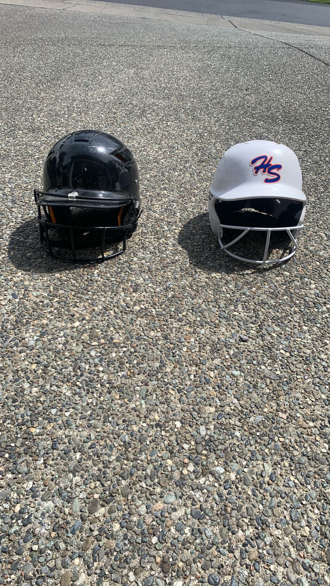 Two Baseball/Fastpitch/Softball Batting Helmets